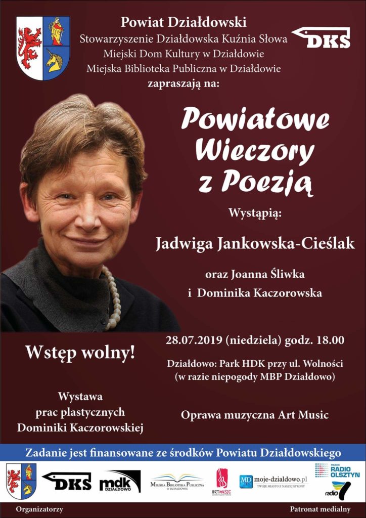 Powiatowe Wieczory z Poezją. Jadwiga Jankowska-Cieślak oraz Joanna Śliwka i Dominika Kaczorowska. Zapraszamy