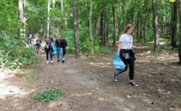 Radni Młodzieżowej Rady Miasta Działdowa sprzątali lasek Zwierskiego