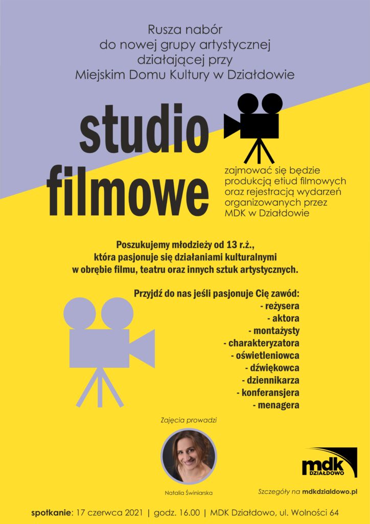 Trwa nabór do nowej sekcji MDK - studio filmowe