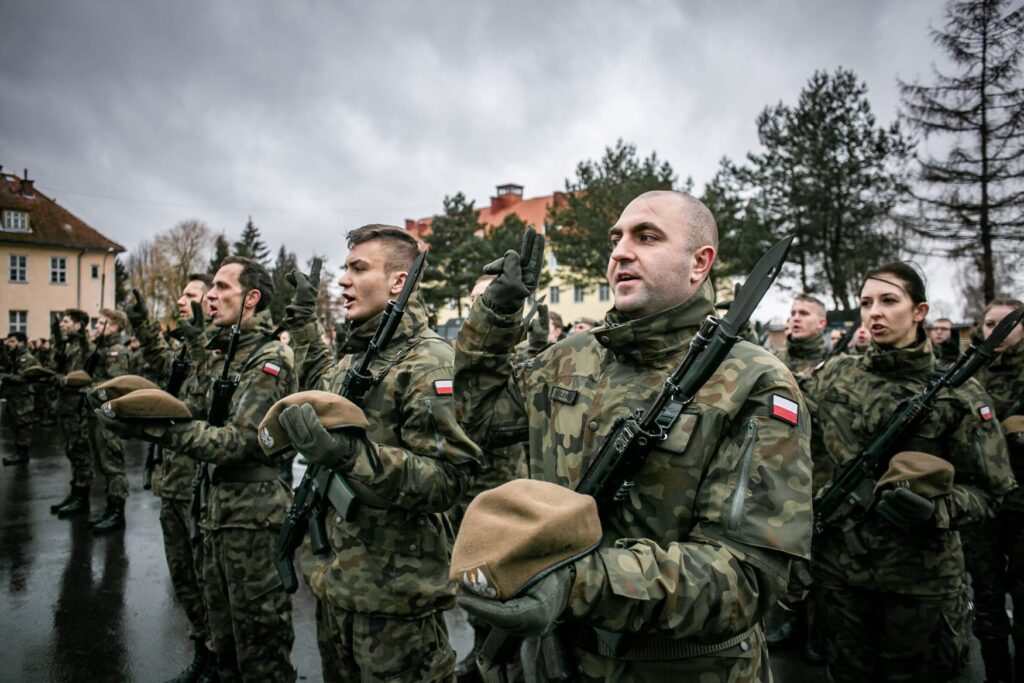 Przysięga żołnierzy 4 Warmińsko-Mazurskiej Brygady Obrony Terytorialnej