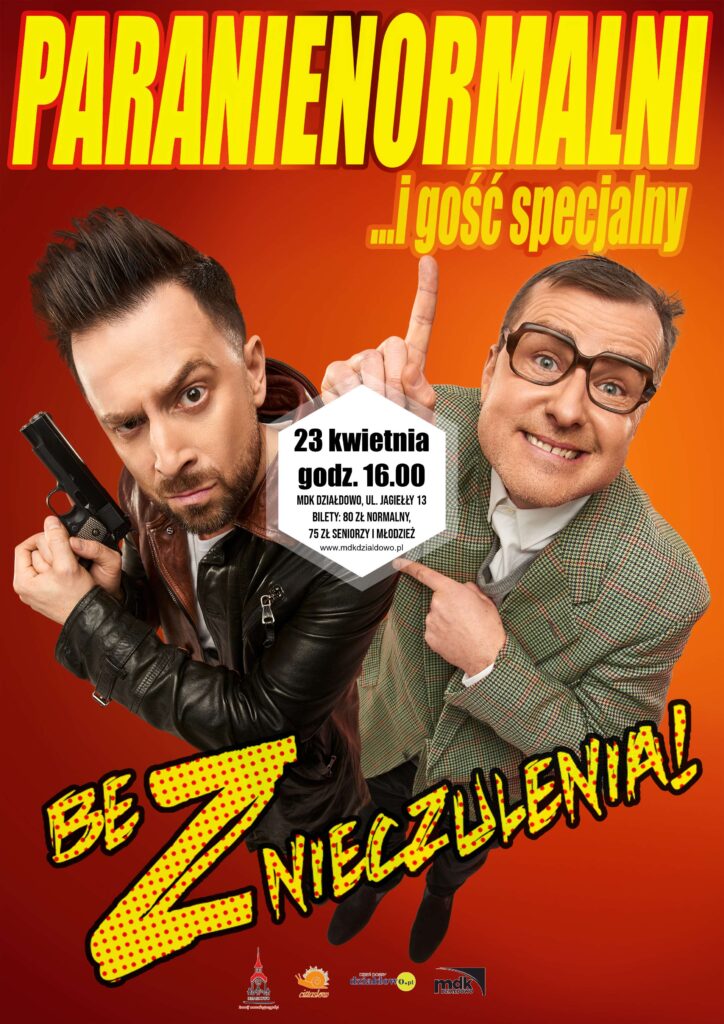 plakat promujący występ kabaretu paranienormalni