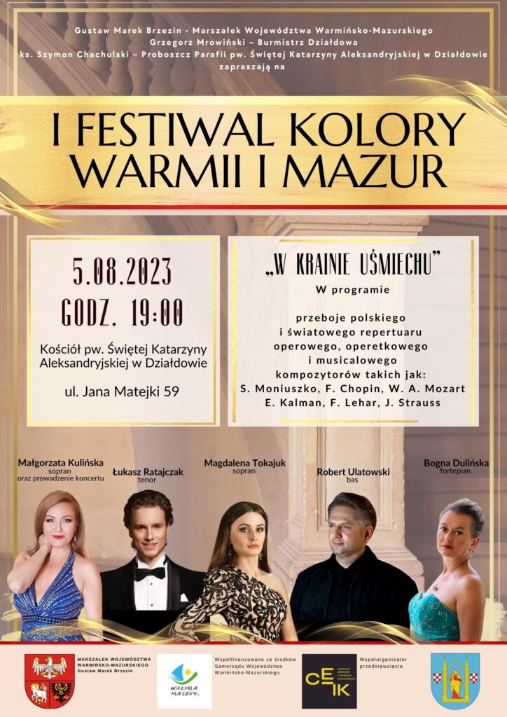 plakat promujący koncert "W Krainie Uśmiechu"