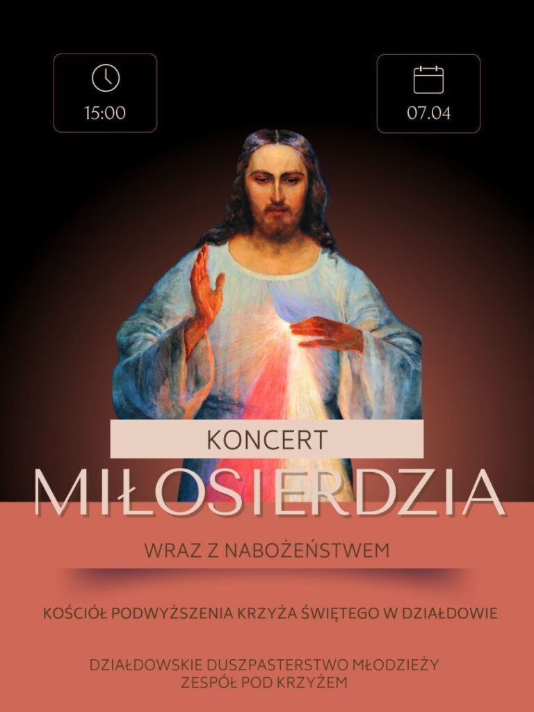 plakat informujący o Koncercie Miłosierdzia