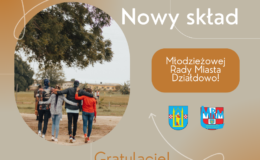 grafika informująca o wynikach do Młodzieżowej Rady Miasta Działdowa